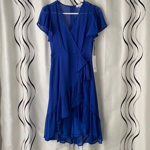 Flowy bright blue Calvin Klein dress